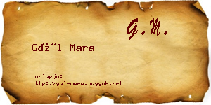 Gál Mara névjegykártya